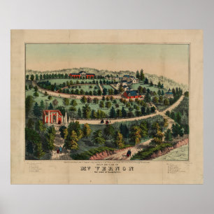 Mt. Vernon, Virginia (1859) Poster