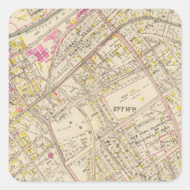 Mt Vernon wards 1, 3, 5, New York Square Sticker (Front)