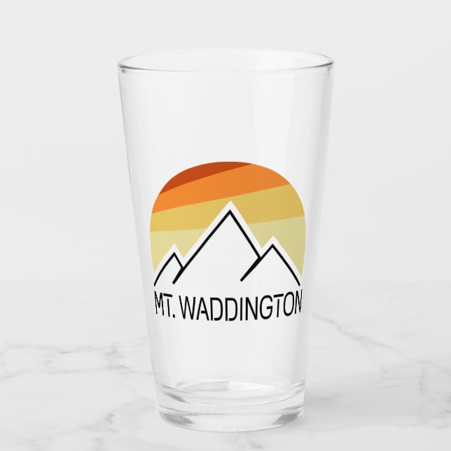Mt. Waddington British Columbia Retro Glass (Front)
