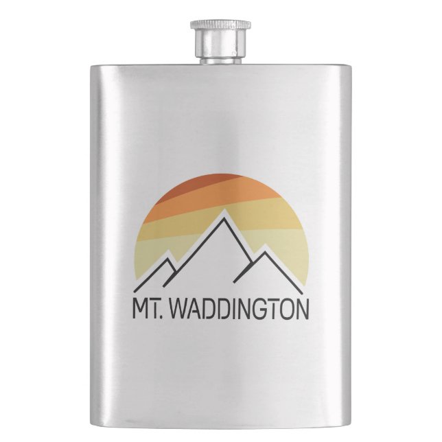 Mt. Waddington British Columbia Retro Hip Flask (Front)