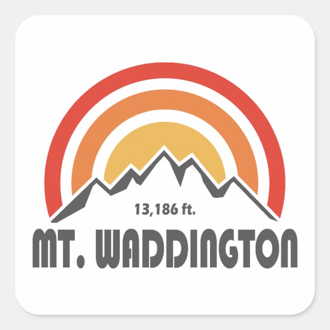 Mt. Waddington British Columbia Square Sticker (Front)