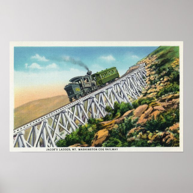 Mt Washington Cog Railway, Jacob's Ladder Poster (Front)