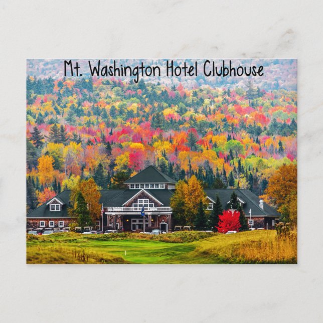 Mt. Washington Hotel Clubhouse in Autumn Postcard (Front)