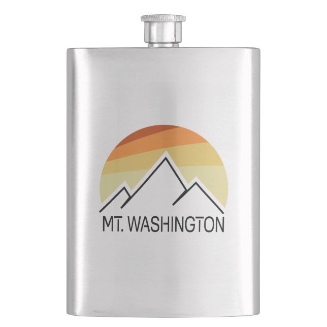 Mt. Washington Retro Hip Flask (Front)