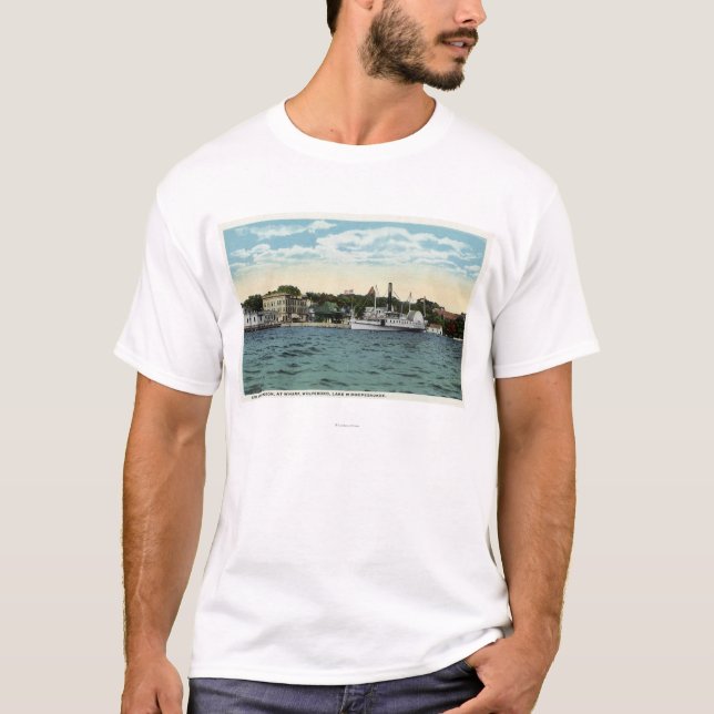 Mt. Washington Steamer at Wolfeboro Wharf T-Shirt (Front)