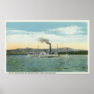 Mt. Washington Steamer, Ossipee Range View Poster
