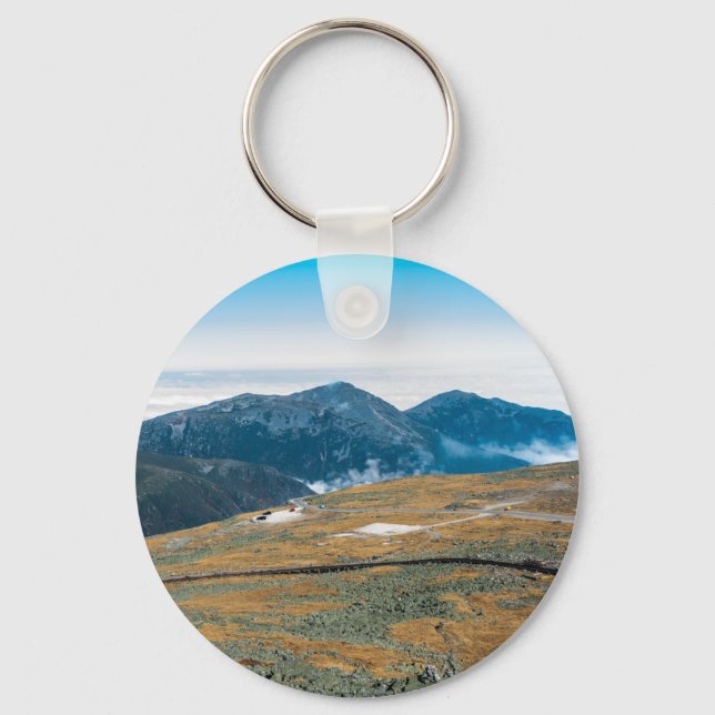Mt. Washington View from the Top Button Keychain (Front)