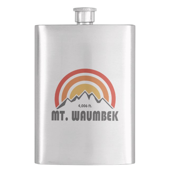 Mt. Waumbek New Hampshire Hip Flask (Front)