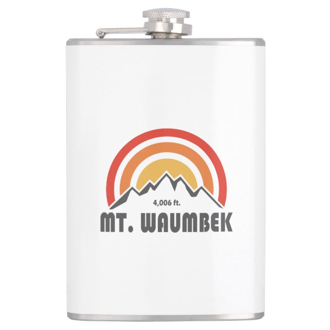 Mt. Waumbek New Hampshire Hip Flask (Front)