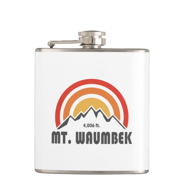 Mt. Waumbek New Hampshire Hip Flask (Front)