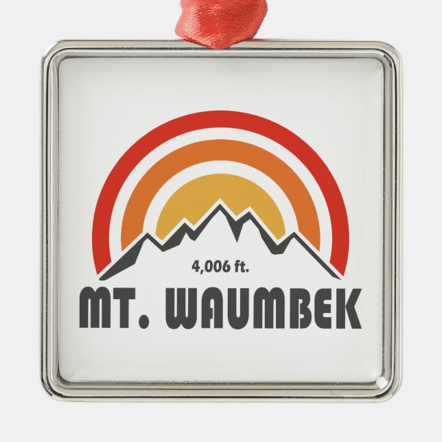 Mt. Waumbek New Hampshire Metal Tree Decoration (Front)