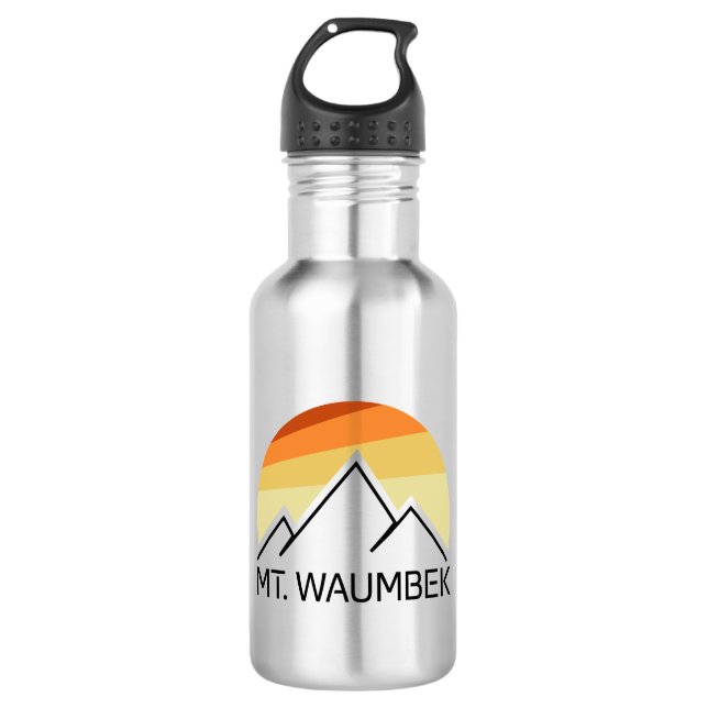 Mt. Waumbek New Hampshire Retro 532 Ml Water Bottle (Front)