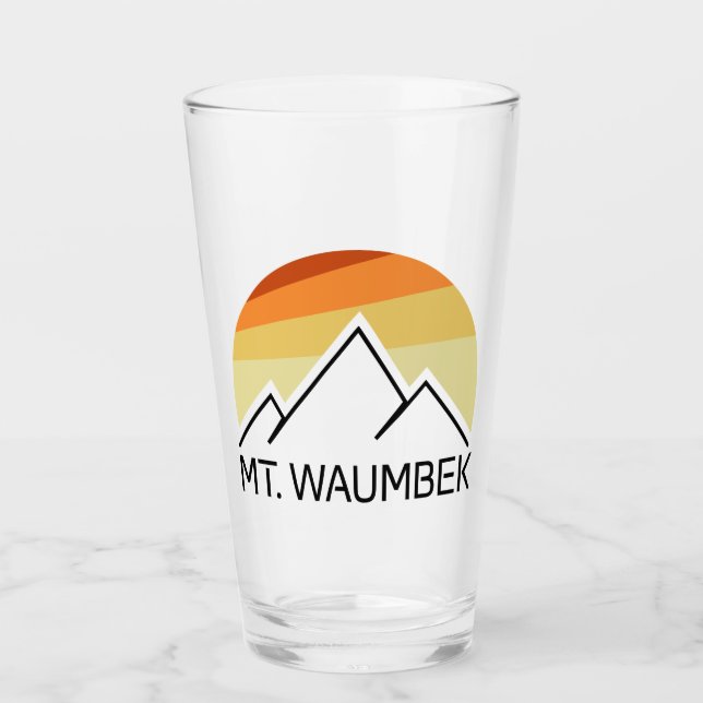 Mt. Waumbek New Hampshire Retro Glass (Front)