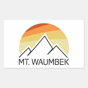 Mt. Waumbek New Hampshire Retro Rectangular Sticker