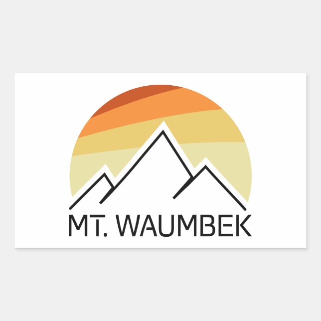 Mt. Waumbek New Hampshire Retro Rectangular Sticker (Front)