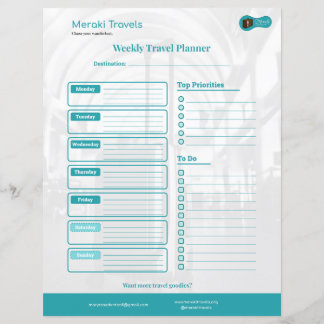 MT Weekly Travel Planner