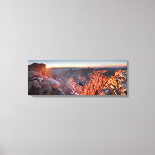 Mt Whitney and Pinnacles Sunrise - John Muir Trail Canvas Print (Front)