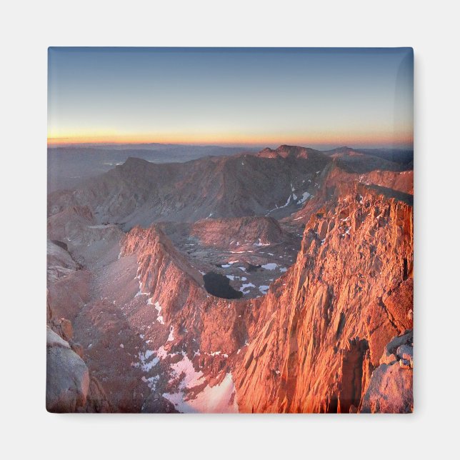 Mt Whitney and Pinnacles Sunrise - John Muir Trail Magnet (Front)