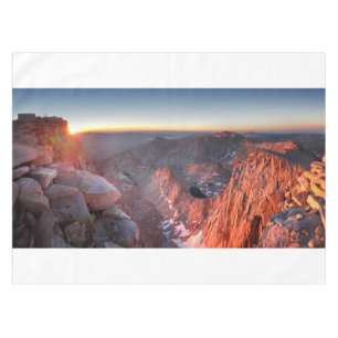 Mt Whitney and Pinnacles Sunrise - John Muir Trail Tablecloth