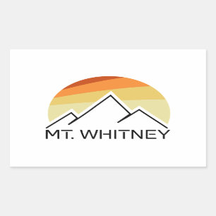 Mt. Whitney Retro Rectangular Sticker