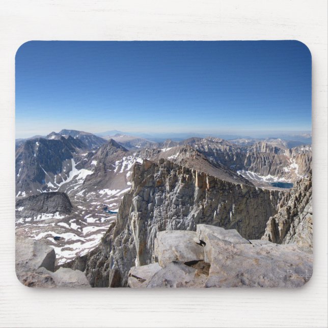 Mt Whitney Summit - John Muir Trail - Sierra Mouse Mat (Front)