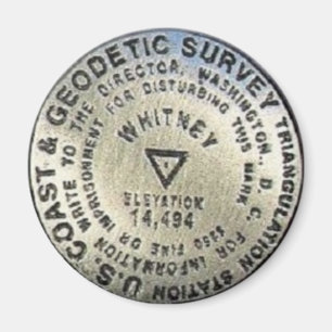 Mt. Whitney Summit Marker Magnet