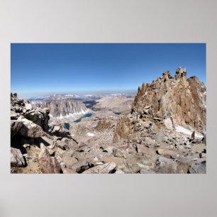 Mt Whitney Trail Crest Panorama - Sierra Poster
