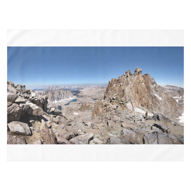 Mt Whitney Trail Crest Panorama - Sierra Tablecloth (Front (Horizontal))