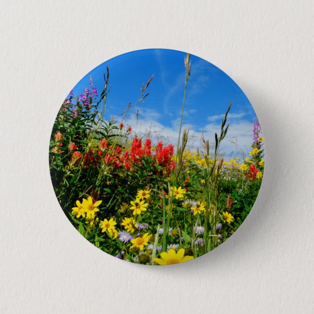 Mt. Wildflowers 6 Cm Round Badge (Front)