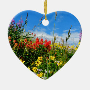 Mt. Wildflowers Ceramic Tree Decoration