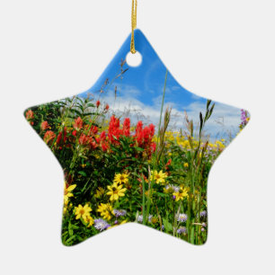 Mt. Wildflowers Ceramic Tree Decoration