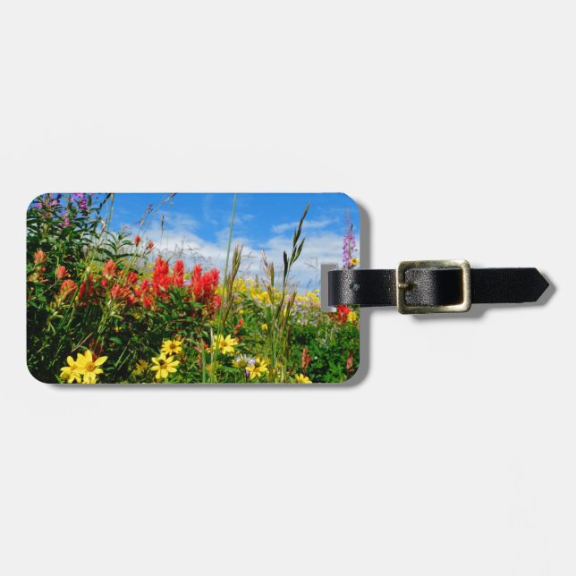 Mt. Wildflowers Luggage Tag (Front Horizontal)