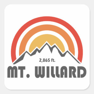Mt. Willard New Hampshire Square Sticker