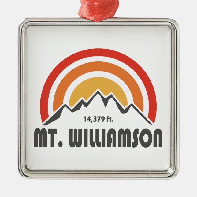 Mt. Williamson California Metal Tree Decoration (Front)