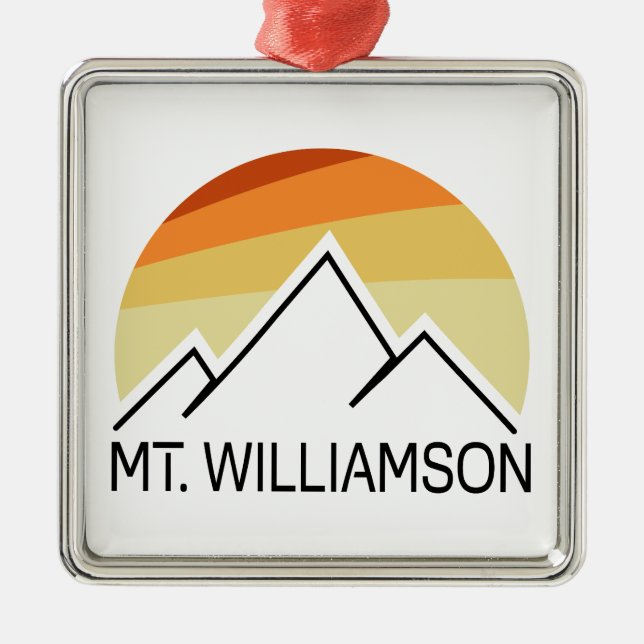Mt. Williamson California Retro Metal Tree Decoration (Front)