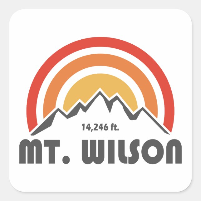 Mt. Wilson Square Sticker (Front)