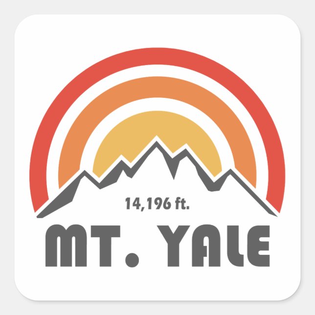 Mt. Yale Square Sticker (Front)
