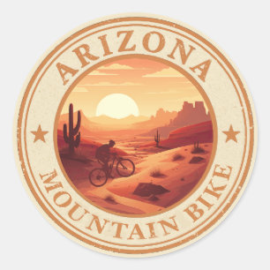 Mtb Az Sedona - Arizona Mountain Bike Classic Round Sticker