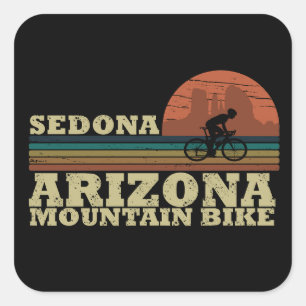 Mtb Az Sedona - Arizona Mountain Bike Square Sticker