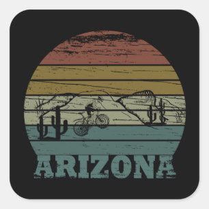 Mtb Az Sedona - Arizona Mountain Bike Square Sticker