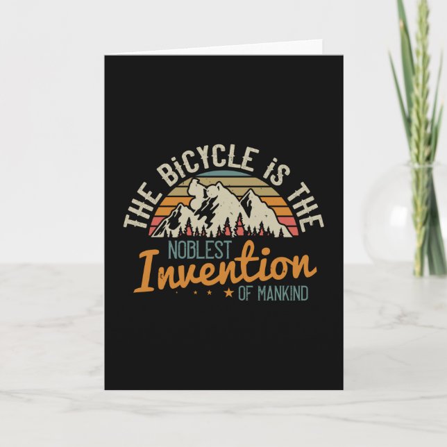 MTB - Bicycle Is The Noblest Invention Card (Front)