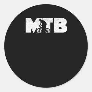 MTB Bike Mountain Bike Outdoor Mountain Biker Classic Round Sticker