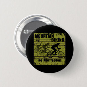 MTB Downhill Bicycle Rider - Mountain Biking 6 Cm Round Badge