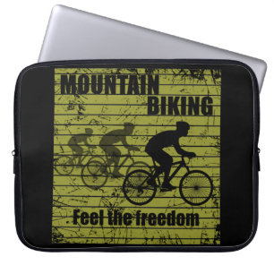 MTB Downhill Bicycle Rider - Mountain Biking Laptop Sleeve