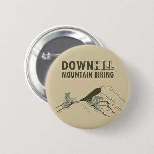 MTB Downhill Mountain Bike 6 Cm Round Badge