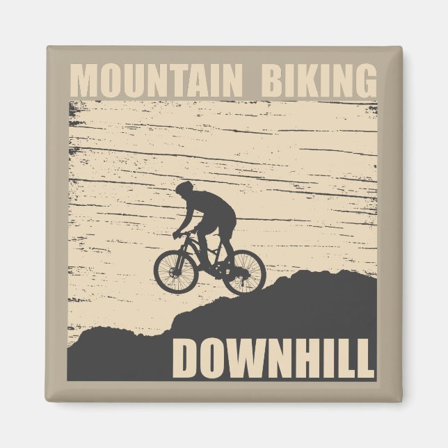 MTB Downhill Mountain Bike Magnet (Front)