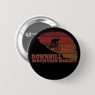 MTB Downhill Mountain Biking 6 Cm Round Badge