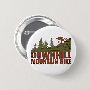 MTB Downhill Mountain Biking 6 Cm Round Badge