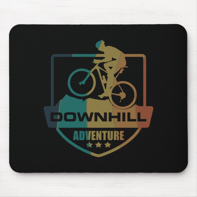 Mtb Downhill Mountain Biking Mouse Mat (Front)