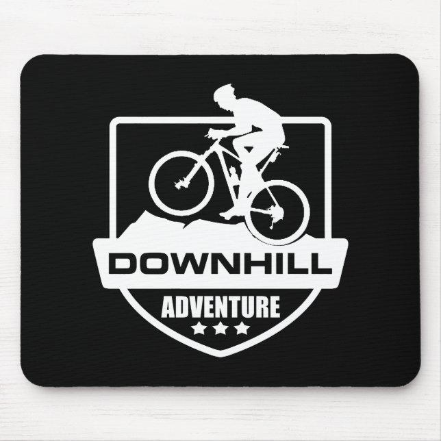 Mtb Downhill Mountain Biking Mouse Mat (Front)